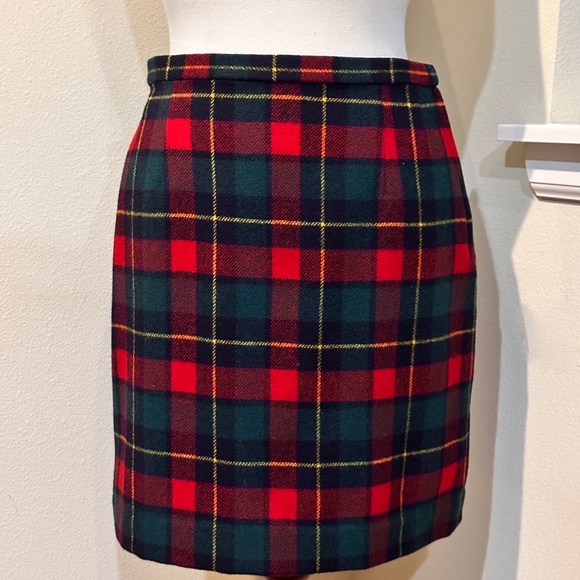 Pendleton 1960's Red Plaid Suit with Mini Skirt - Fits S-M - Picture 3 of 14